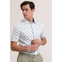 Ted Baker Cotton Rich Printed Shirt White Mix