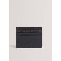 Ted Baker Leather Brogue Detail Card Holder Black