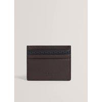 Ted Baker Leather Brogue Detail Card Holder Brown