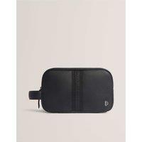 Ted Baker Faux Leather Brogue Detail Wash Bag Black