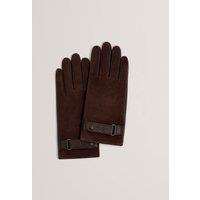 Ted Baker Suede & Leather Gloves Brown