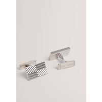 Ted Baker Etched Detail Cufflinks Silver