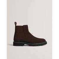 Ted Baker Suede Pull On Chelsea Boots Brown