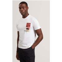 Ted Baker Pure Cotton Floraen T-Shirt White Mix
