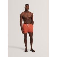Ted Baker Heffner Seersucker Swim Shorts Dark Red