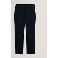 Ted Baker Regular Fit Cotton Linen Blend Chinos Navy