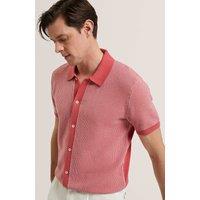 Ted Baker Pure Cotton Noliva Button-through Polo Shirt Red