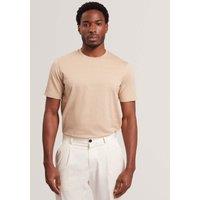 Ted Baker Pure Cotton Xadiel Crew Neck T-Shirt Taupe