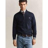 GANT Pure Cotton Half Zip Jumper Navy