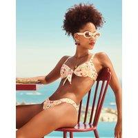 Boux Avenue Positano Printed High Leg Bikini Bottoms Ivory Mix