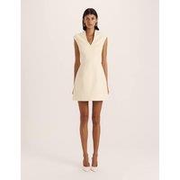 SABA V-Neck Mini Shift Dress Yellow