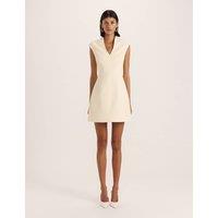 SABA V-Neck Mini Shift Dress Yellow