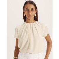 SABA Tuck Detail Crew Neck Top Yellow