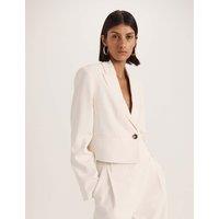 SABA Single Breasted Cropped Blazer White
