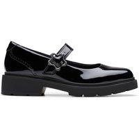 Clarks Kids' Leather Riptape Mary Jane Shoes (3 Large - 7 Large) Black