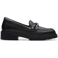 Clarks Kids' Leather Slip-on Loafers (3 Large - 7 Large) Black