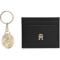Tommy Hilfiger Faux Leather Card Holder Gift Set Black