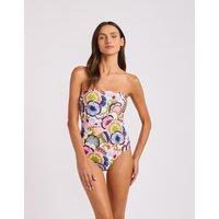 Seafolly Sea Blossom Floral Bandeau Swimsuit Multi