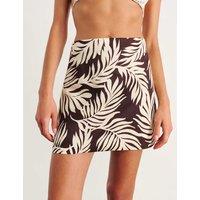Jag Lyocell Rich Printed Mini A-Line Skirt Neutral