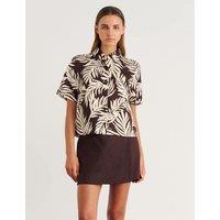 Jag Lyocell Rich Printed Collared Shirt Neutral