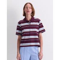 Sportscraft Pure Cotton Striped Polo Neck Shirt Red