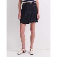 Sportscraft Denim Mini Wrap Skirt Navy
