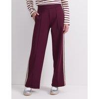 Sportscraft Side Stripe Wide Leg Trousers Purple