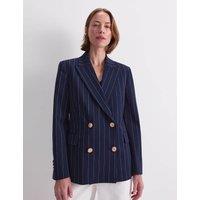 Sportscraft Pinstripe Double Breasted Blazer Navy