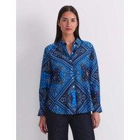 Sportscraft Cotton Rich Bandana Print Shirt Blue