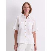 Sportscraft Pure Cotton Collared Shirt White
