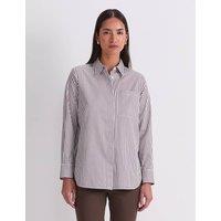 Sportscraft Pure Cotton Striped Shirt Brown