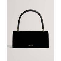 Ted Baker Velvet Top Handle Shoulder Bag Black