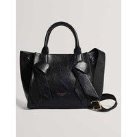 Ted Baker Faux Leather Knot Bow Tote Bag Black