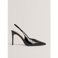 Ted Baker Faux Leather Patent Stiletto Heel Slingbacks Black