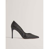 Ted Baker Bow Stiletto Heel Pointed Court Shoes Black