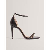 Ted Baker Leather Ankle Strap Stiletto Heel Sandals Black