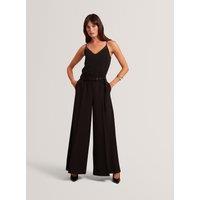 Ted Baker Belted Wide Leg Trousers Black