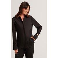 Ted Baker Satin Collared Shirt Black