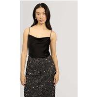Ted Baker Satin Cowl Neck Cami Top Black