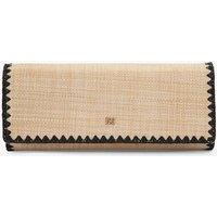 Kurt Geiger Raffia Chain Strap Clutch Bag Beige Mix