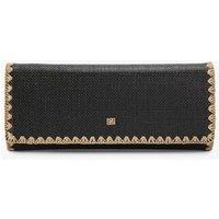 Kurt Geiger Raffia Chain Strap Clutch Bag Black Mix
