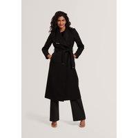 Ted Baker Wool Rich Belted Longline Wrap Coat Black