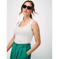 Crew Clothing Modal Rich Scoop Neck Vest Top White