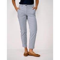 Crew Clothing Cotton Rich Striped Tapered Trousers Blue Mix