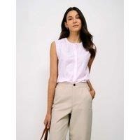 Crew Clothing Pure Cotton Striped Crew Neck Blouse Pink Mix