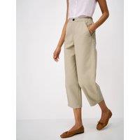 Crew Clothing Pure Cotton Barrel Leg Chinos Natural