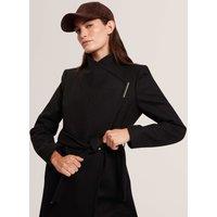 Ted Baker Wool Rich Wrap Coat Black