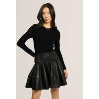 Ted Baker Round Neck Mini Skater Dress Black