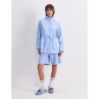Sportscraft Lyocell Rich Funnel Neck Zip Up Windcheater Blue
