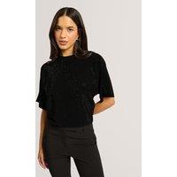 Ted Baker Sparkly Knitted Top Black